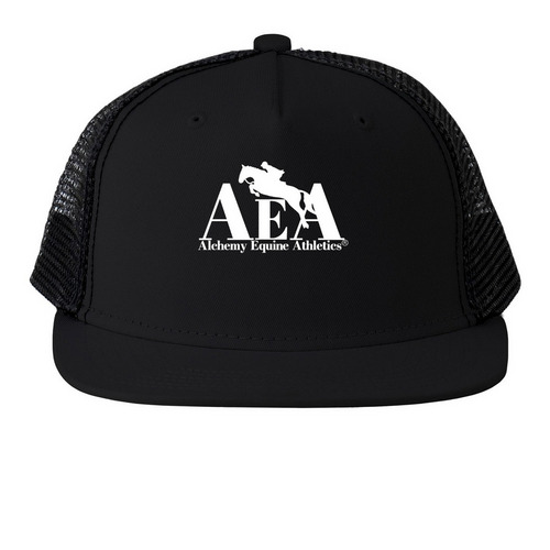 Hats, a Black Printed Trucker Hat