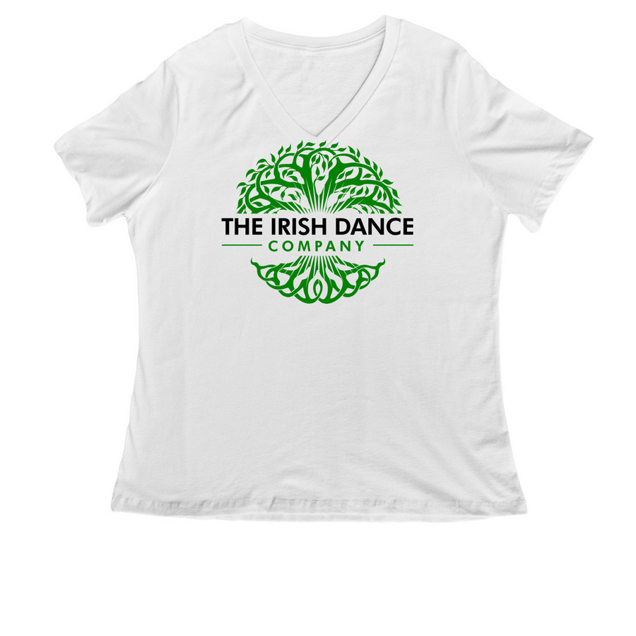 Trendy (probably) light and green, a White Women's Relaxed V-Neck Tee