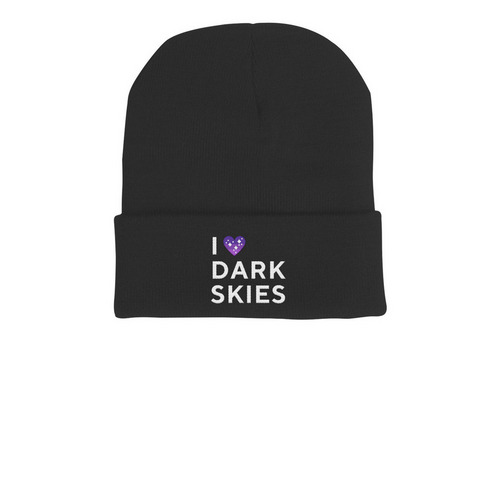 I <3 Dark Skies, a Black Cuffed Beanie