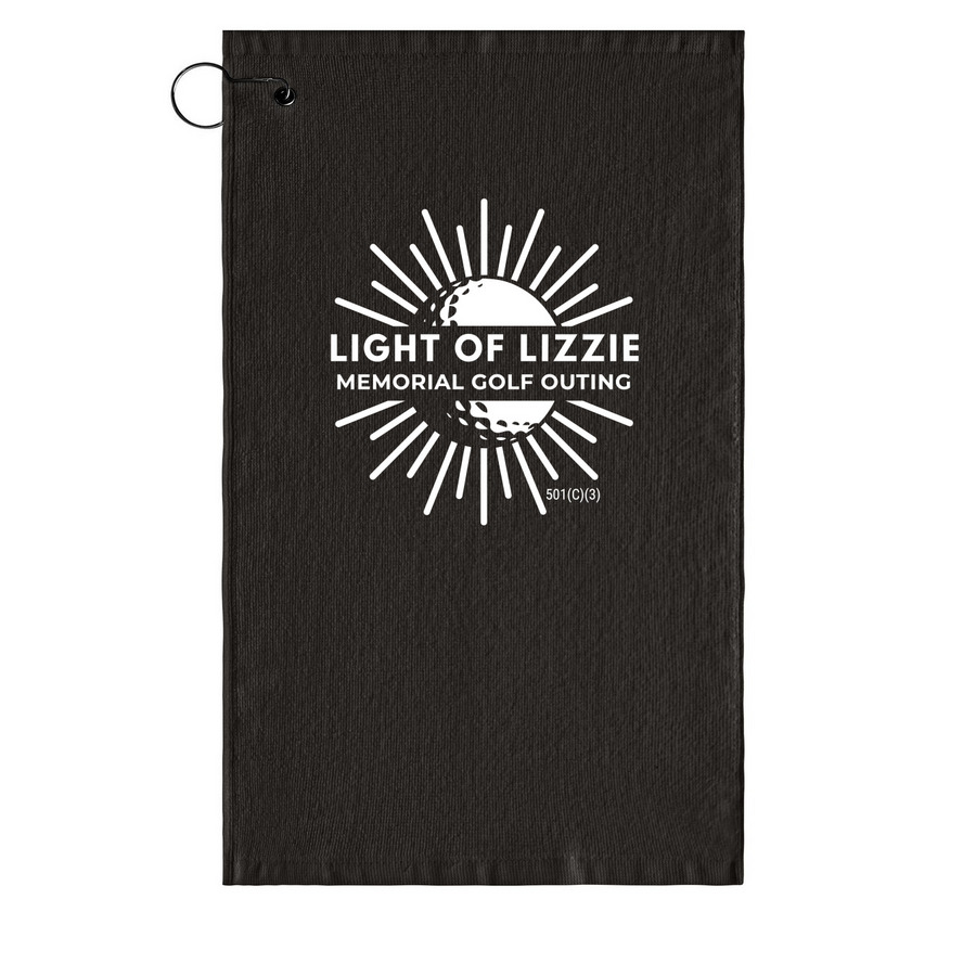 LoL Golf Outing Golf Towel, a Black Golf Towel
