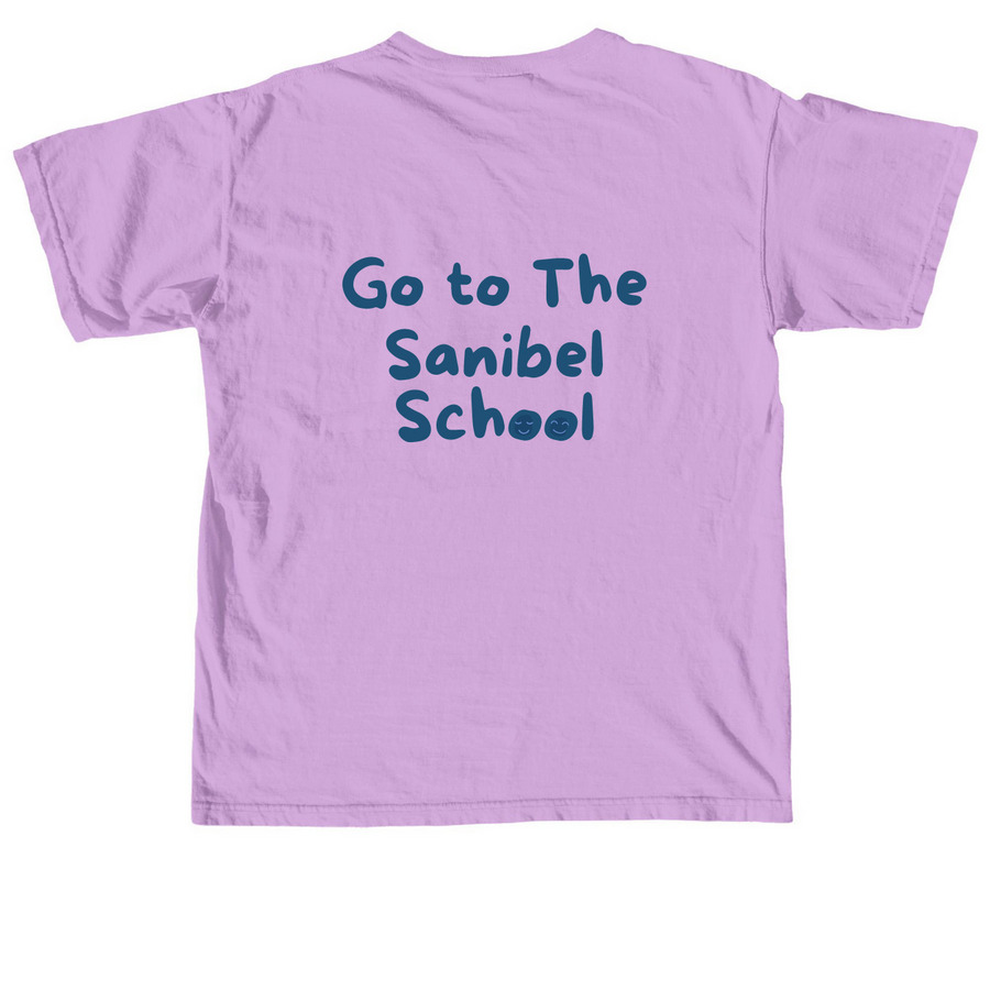 Cool Kids Shirt, a Neon Violet Comfort Colors Unisex Tee (back-view)