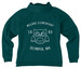 White Outline Owl- Zip Ups, a Deep Sea Green Allmade Women?s Organic CVC Zip-Up Hoodie (back-view)