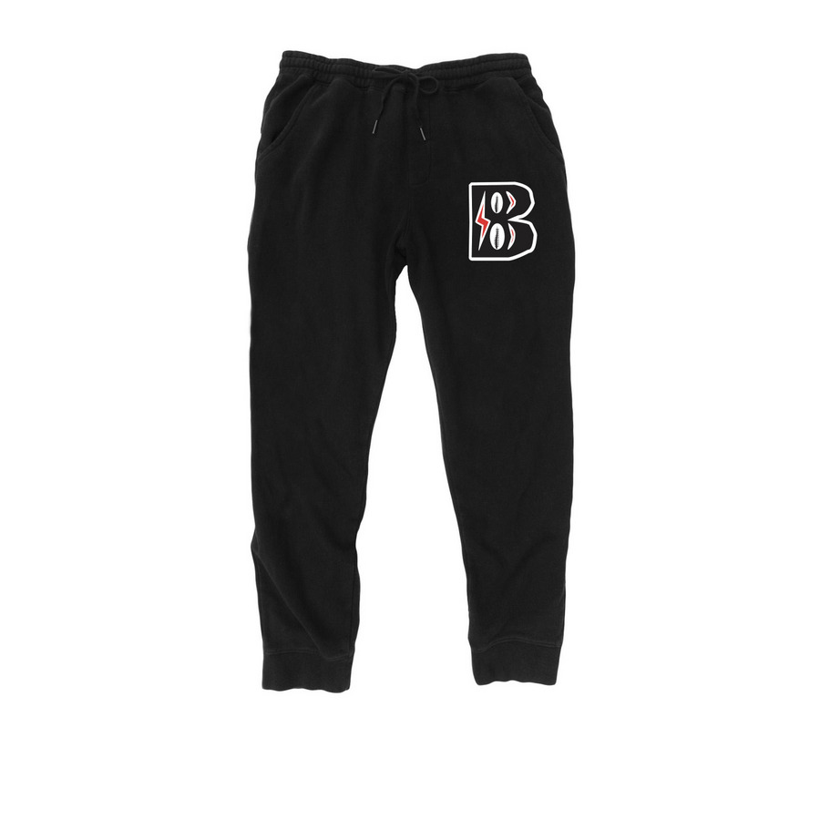 Just "B" Joggers, a Black Midweight Fleece Joggers