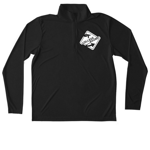 College Bound Activewear, a Black Unisex Performance Quarter Zip Pullover