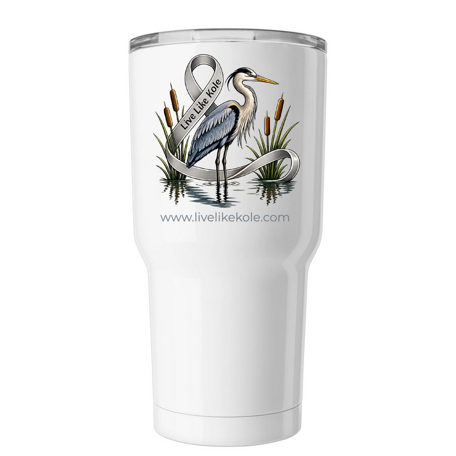 HERON TUMBLER, a White Insulated Tumbler