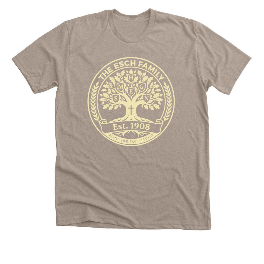 Esch Reunion 2026 - SEE INSTRUCTIONS BELOW!, a Heather Stone Premium Unisex Tee