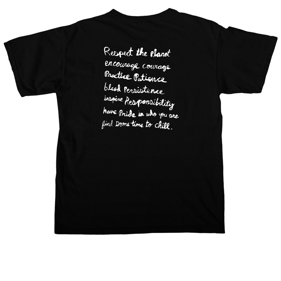 Cookie x Chill -&nbsp;Poetic Skater Tee, a Black Comfort Colors Unisex Tee (back-view)