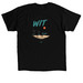 WIT Play Hard, a Black Classic Unisex Tee (back-view)