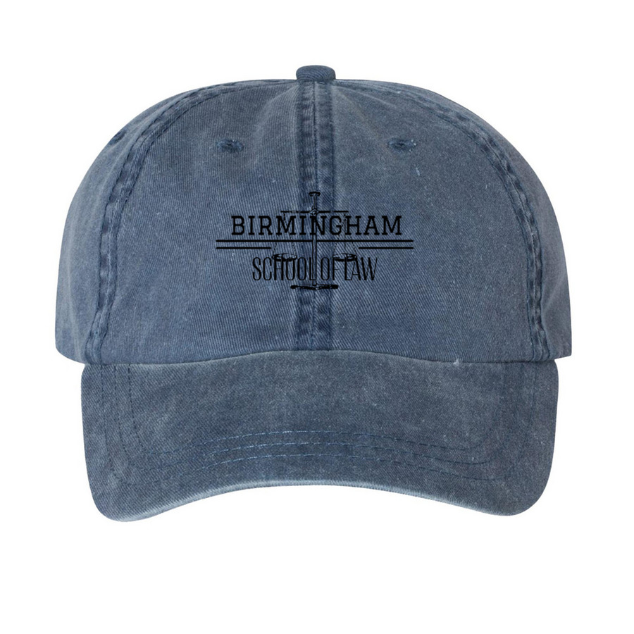 BSL Hats, a Navy Printed Pigment Dye Baseball Cap