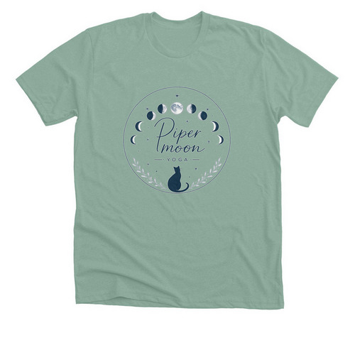 Phases, a Heather Dusty Blue Premium Unisex Tee