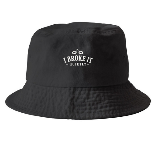 ?I Broke It Quietly? Bucket Hat&nbsp;, a Black Printed Bucket Hat