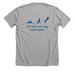 Navy Logo, Green Text, a Athletic Heather Premium Unisex Tee (back-view)