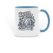 Raise a Cup for Patty ?, a Light Blue Two-Tone Ceramic Mug