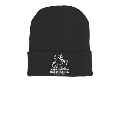 PMHS-CV Logo Beanie, a Black Printed Cuffed Beanie