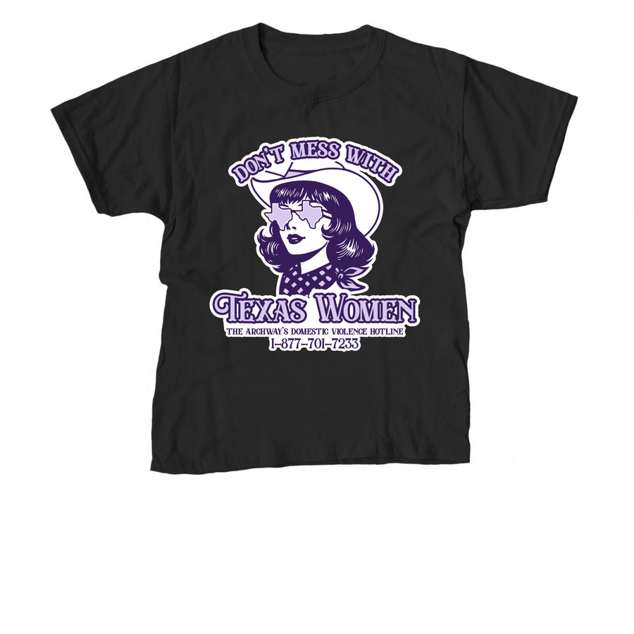 Don't Mess with Texas Women - Apparel, a Black Youth Unisex Tee
