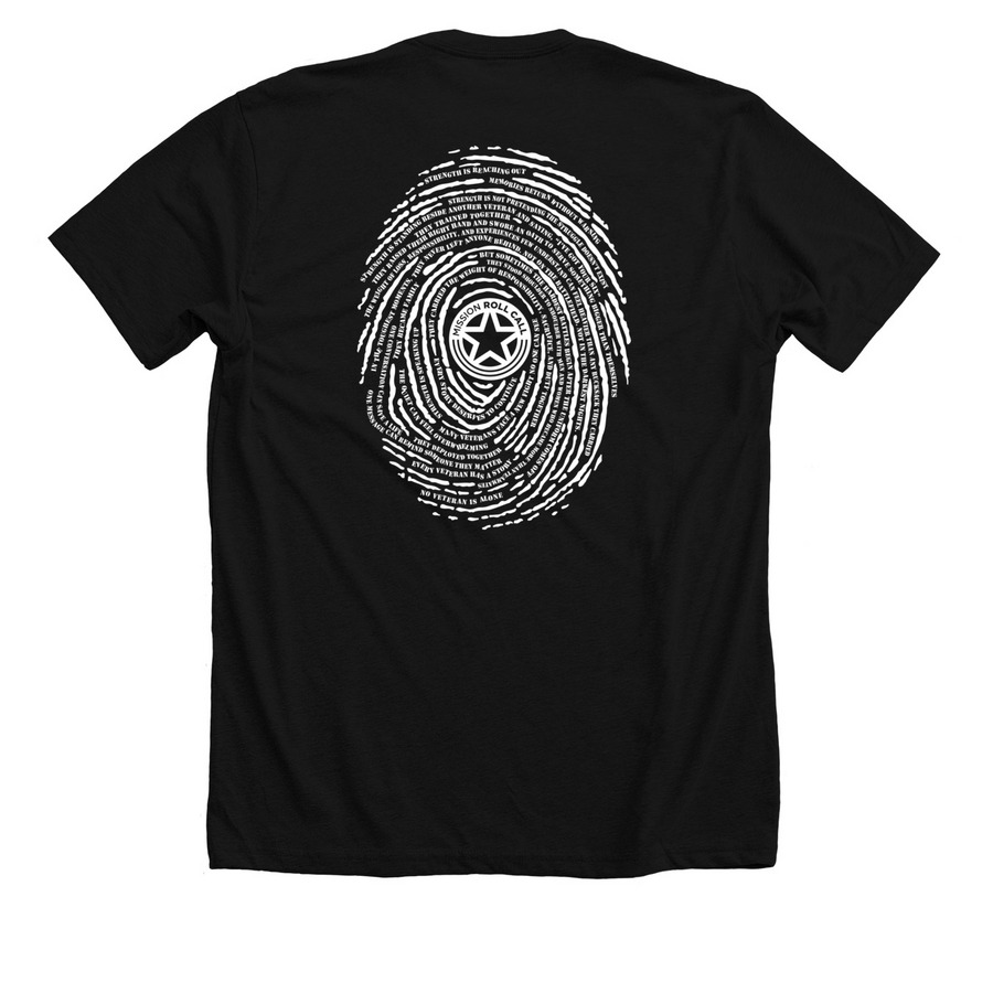 Mission Roll Call (You Matter), a Solid Black Blend Premium Unisex Tee (back-view)