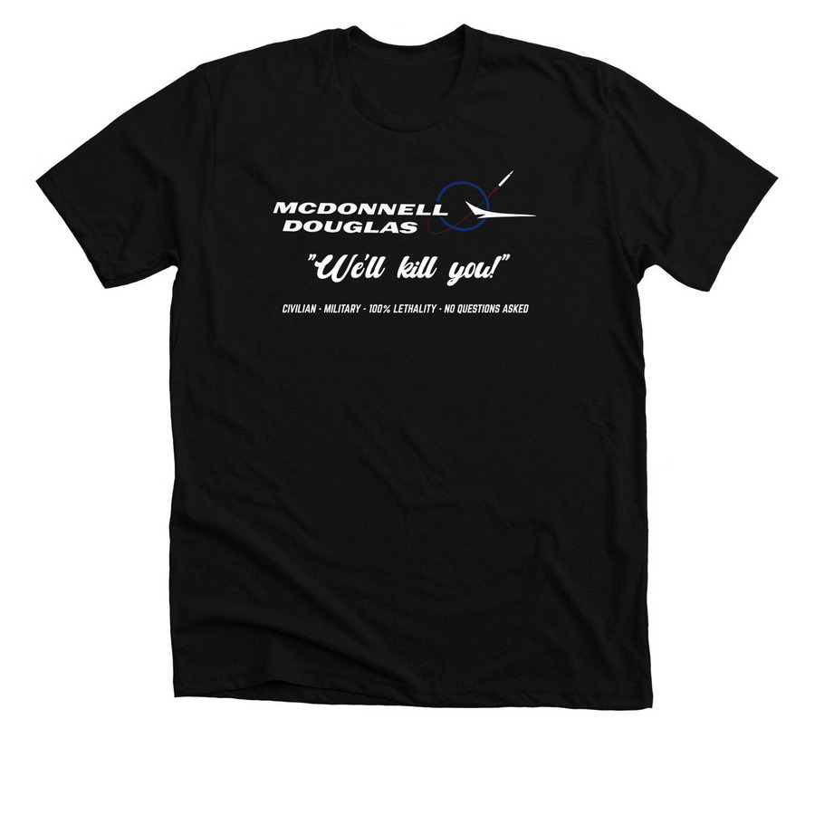 PLS DON'T SUE US EITHER, a Solid Black Blend Premium Unisex Tee