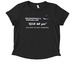 PLS DON'T SUE US EITHER, a Deep Black Allmade Eco Triblend Women?s Scoop Neck Tee