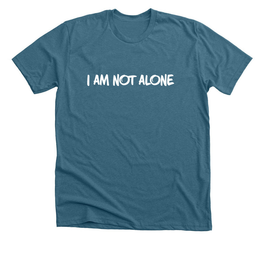 I am not alone- You are with me, a Heather Deep Teal Premium Unisex Tee