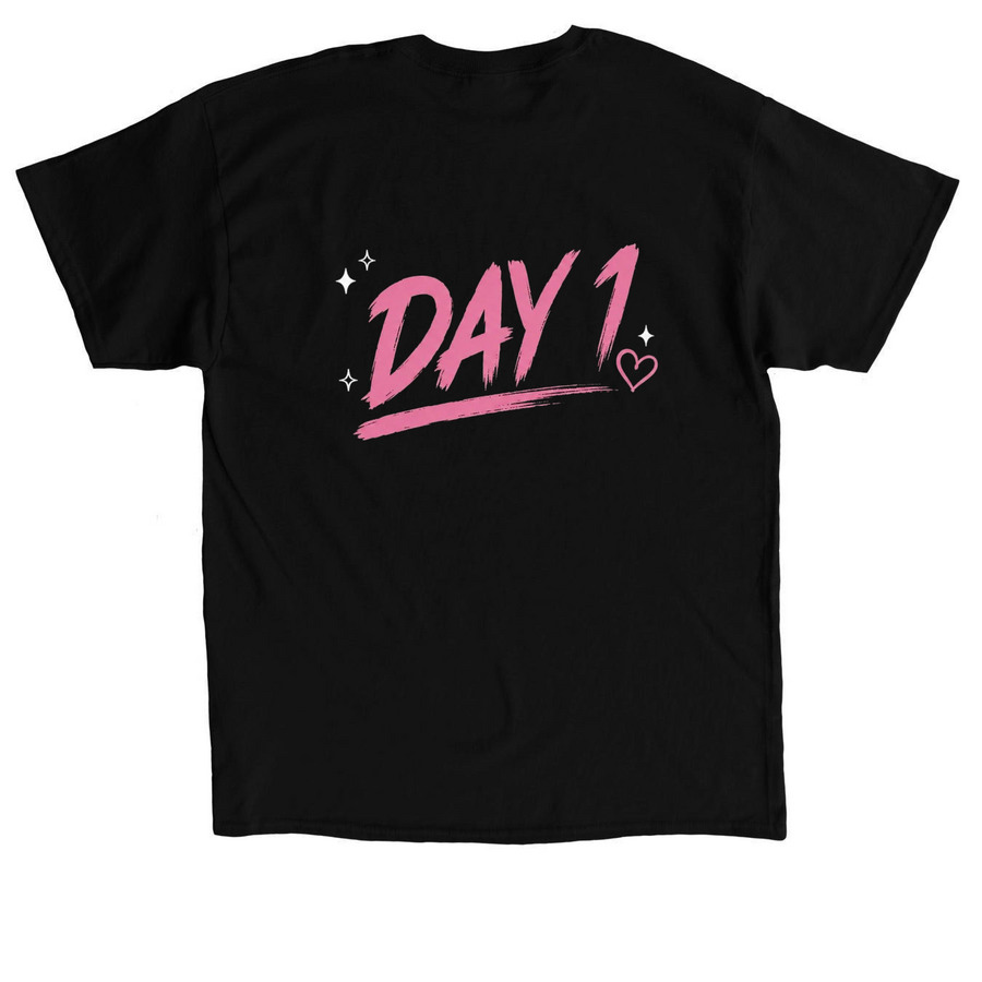 T.O.M, a Black Classic Unisex Tee (back-view)