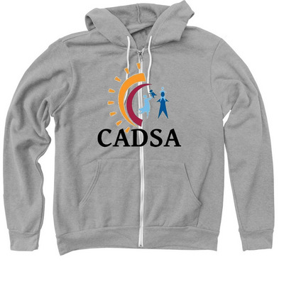 Color CADSA Logo Line, a Athletic Heather Zip Up Hoodie