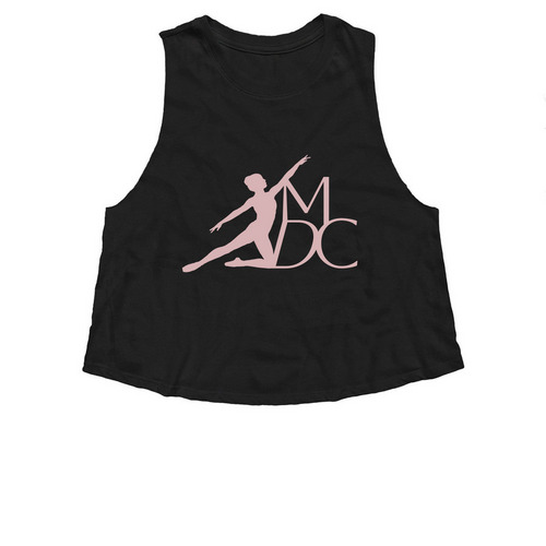 MDC, a Solid Black Blend Women?s Cropped Racerback Tank