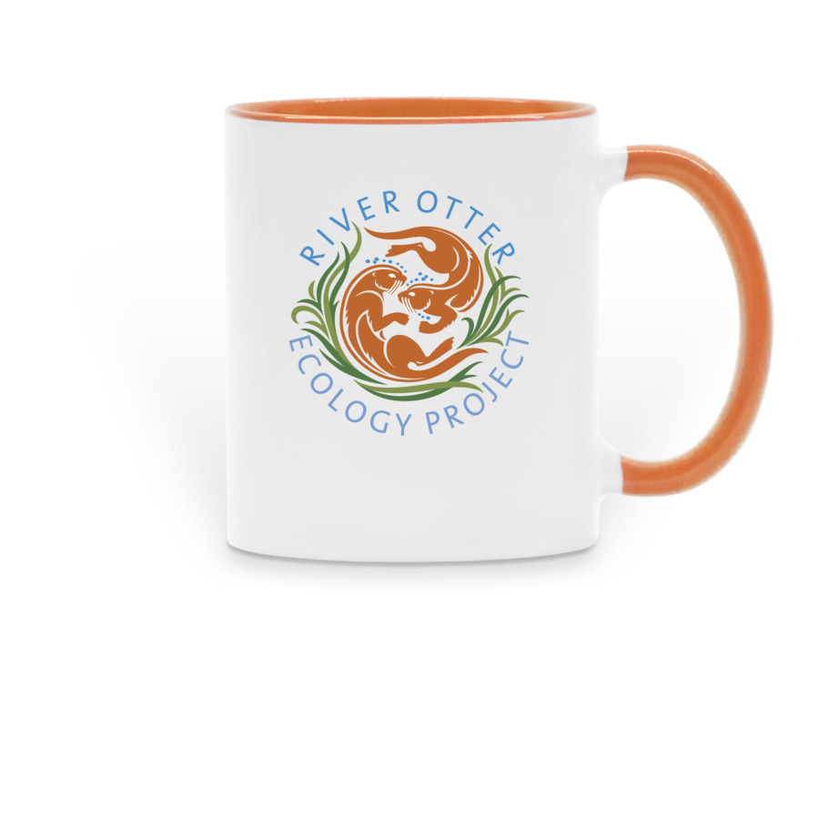 Mugs, a Orange Two-Tone Ceramic Mug
