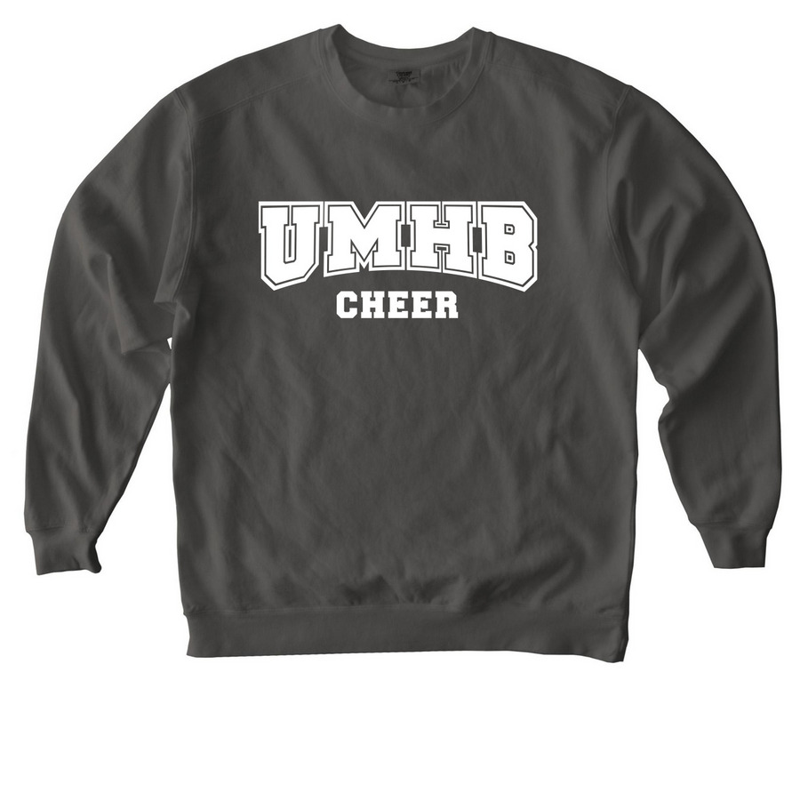 UMHB Cheer - Spirit Shirts White, a Pepper Comfort Colors Crewneck Sweatshirt