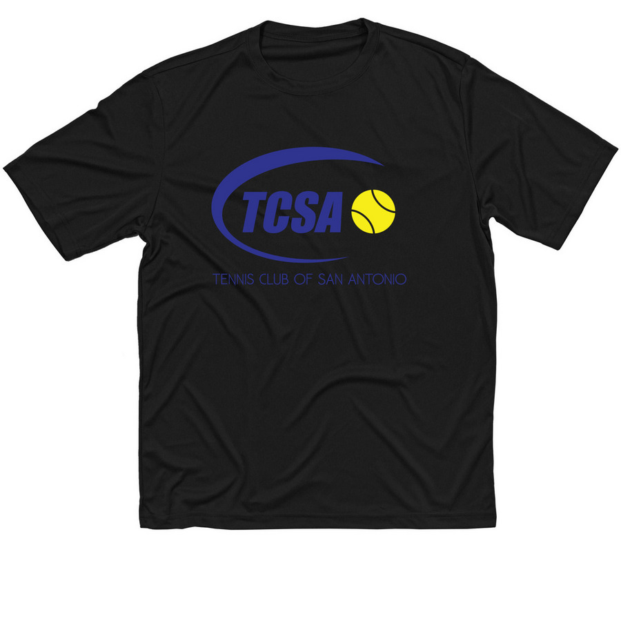 TCSA Activewear Shirts, a Black Classic Performance Tee