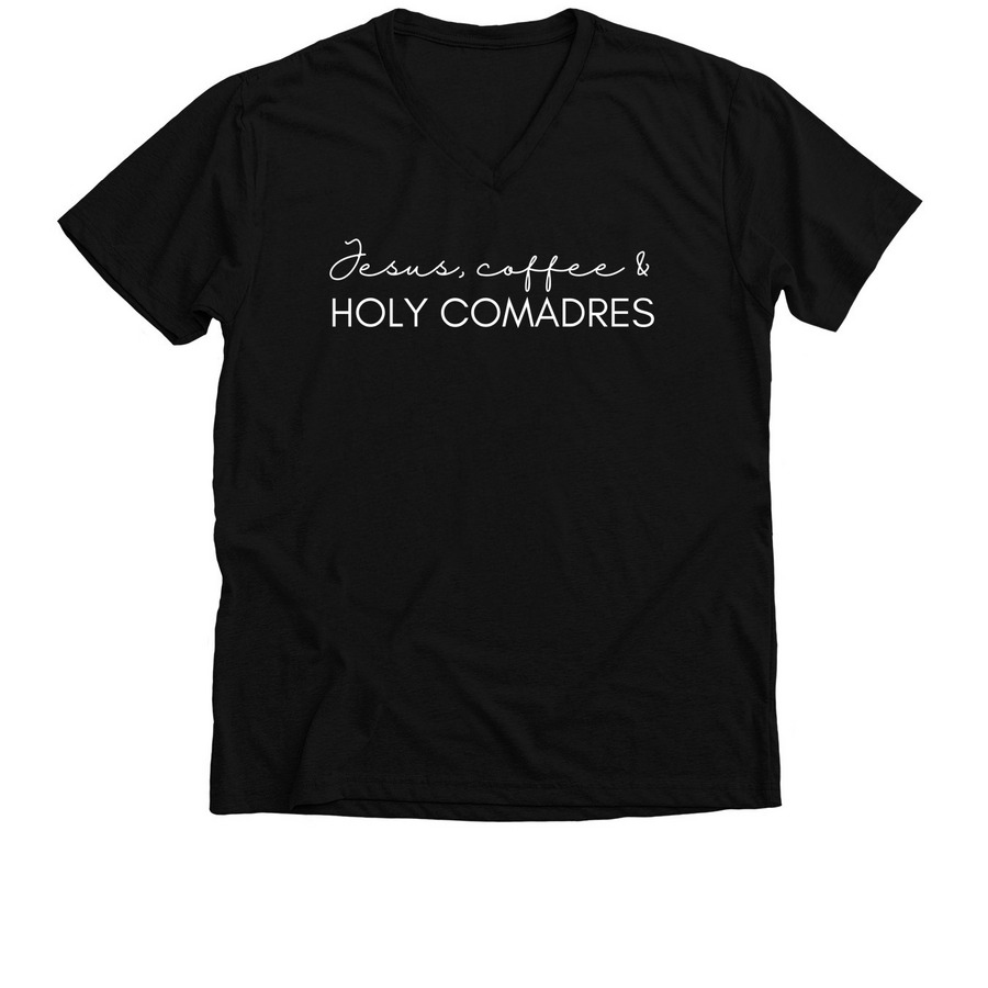 Holy Comadres, a Solid Black Blend Premium V-Neck Tee