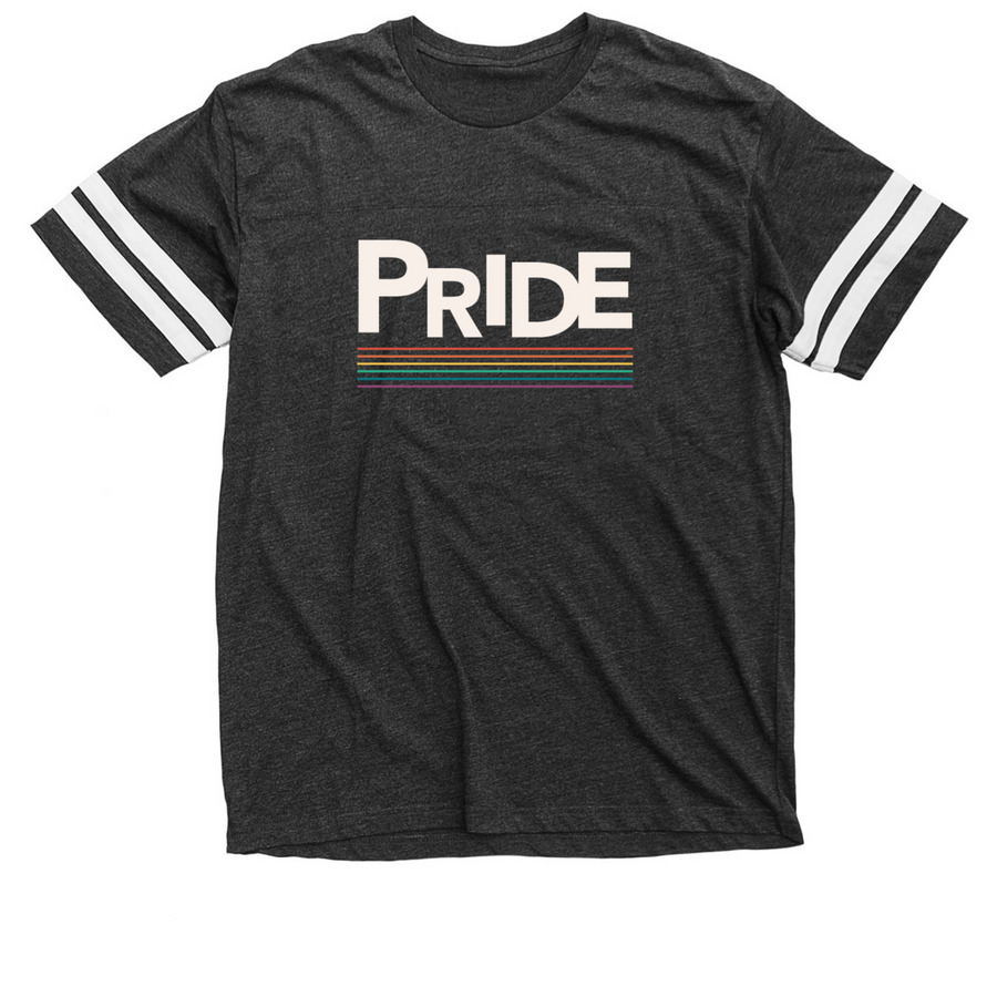 Pride Jersey T-Shirt, a Vintage Smoke / White Football Jersey Tee