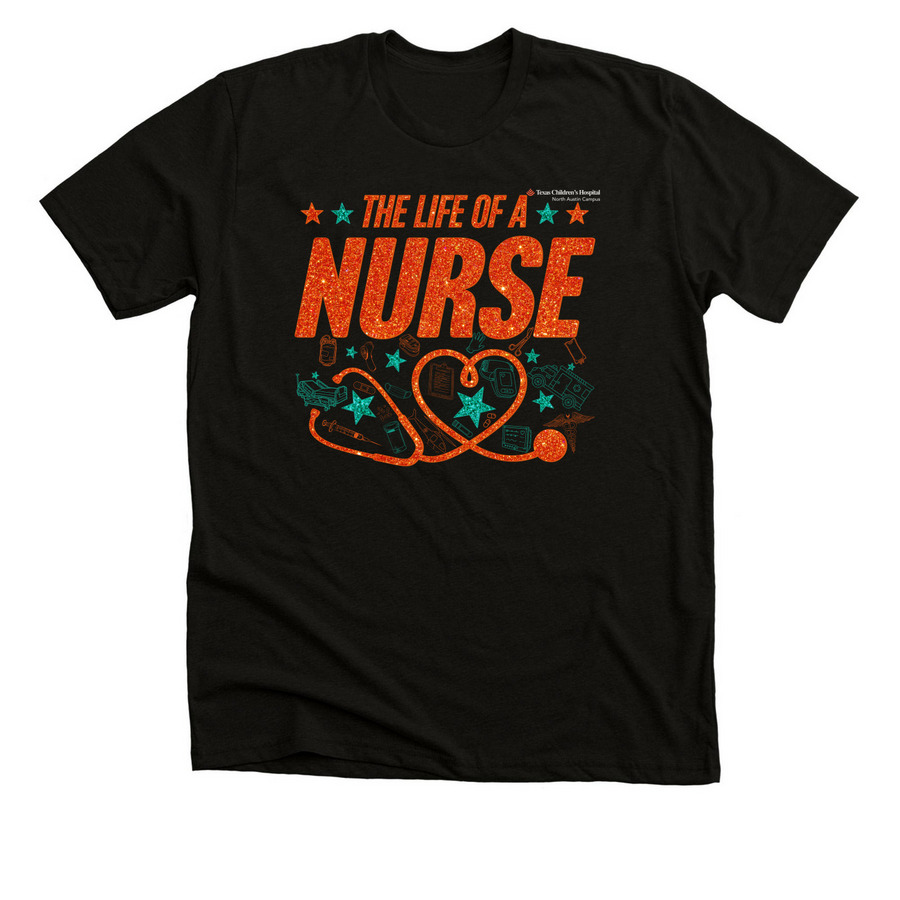 The Life Of an RN, a Black Heather Premium Unisex Tee