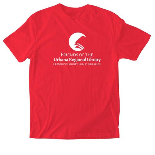 Friends of the Urbana Regional Library (FURL), a Red Softstyle Cotton Tee