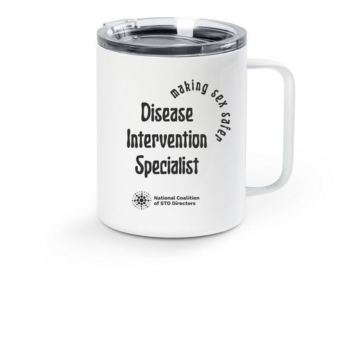 DIS - MSS, a White Stainless Steel Travel Mug