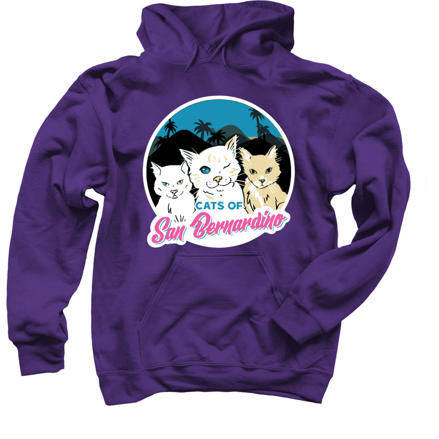 Cats of SB Fundraiser, a Purple Pullover Hoodie