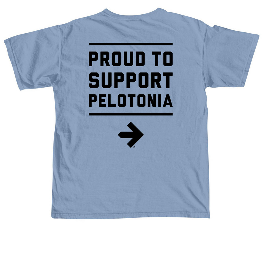 Riding For A Cure, a Washed Denim Comfort Colors Unisex Tee (back-view)