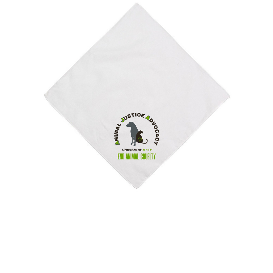 Animal Justice Advocacy, a White Cotton Bandana
