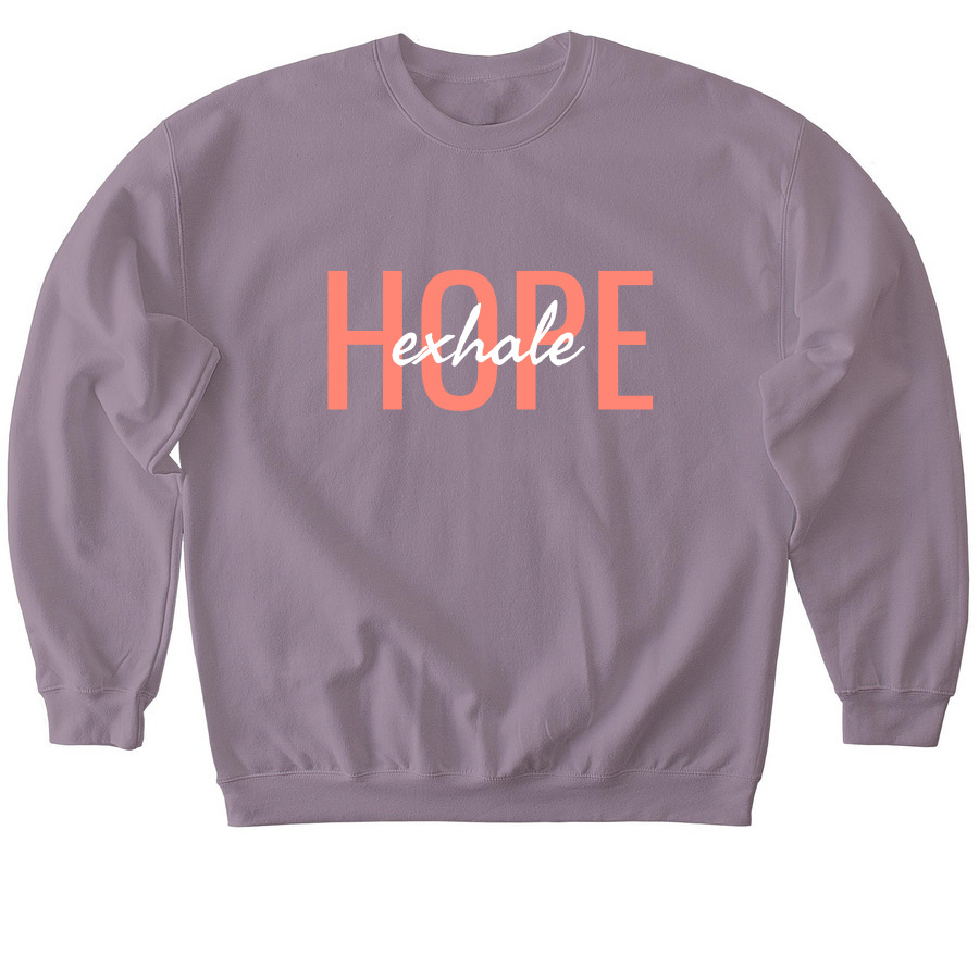 EXHALE HOPE, a Paragon Softstyle Crewneck Sweatshirt