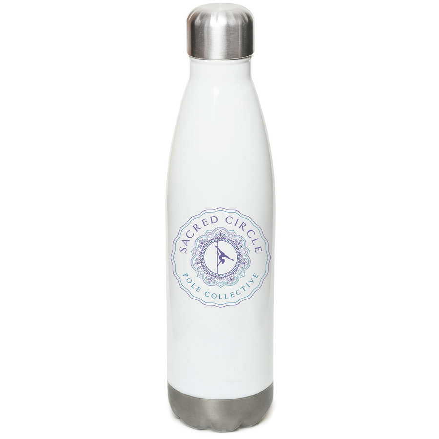 Sacred Circle Pole Collective water bottles!, a White Stainless Steel Water Bottle