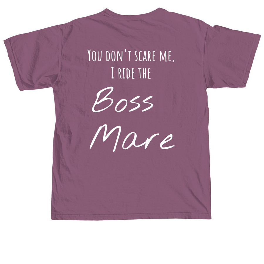 ADAD Boss Mare Collection, a Berry Comfort Colors Unisex Tee (back-view)