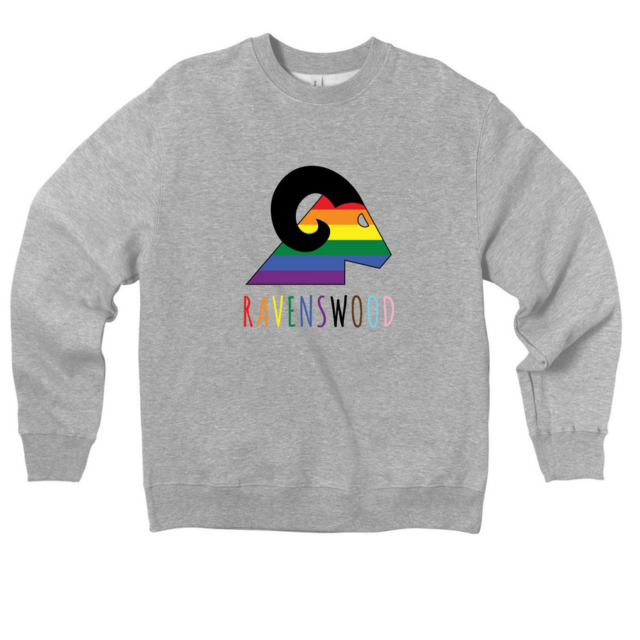 Ram Pride, a Athletic Heather Premium Heavyweight Crewneck Sweatshirt