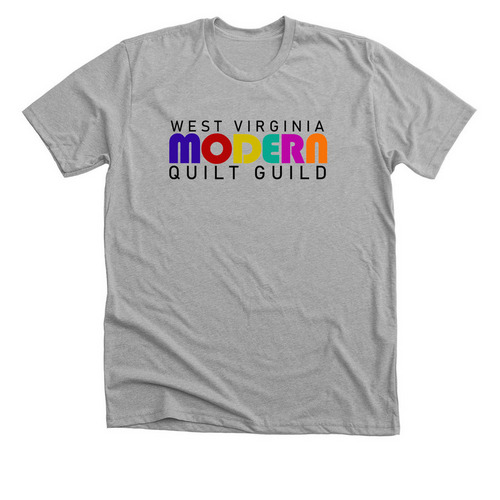 WV Modern Quilt Guild, a Athletic Heather Premium Unisex Tee