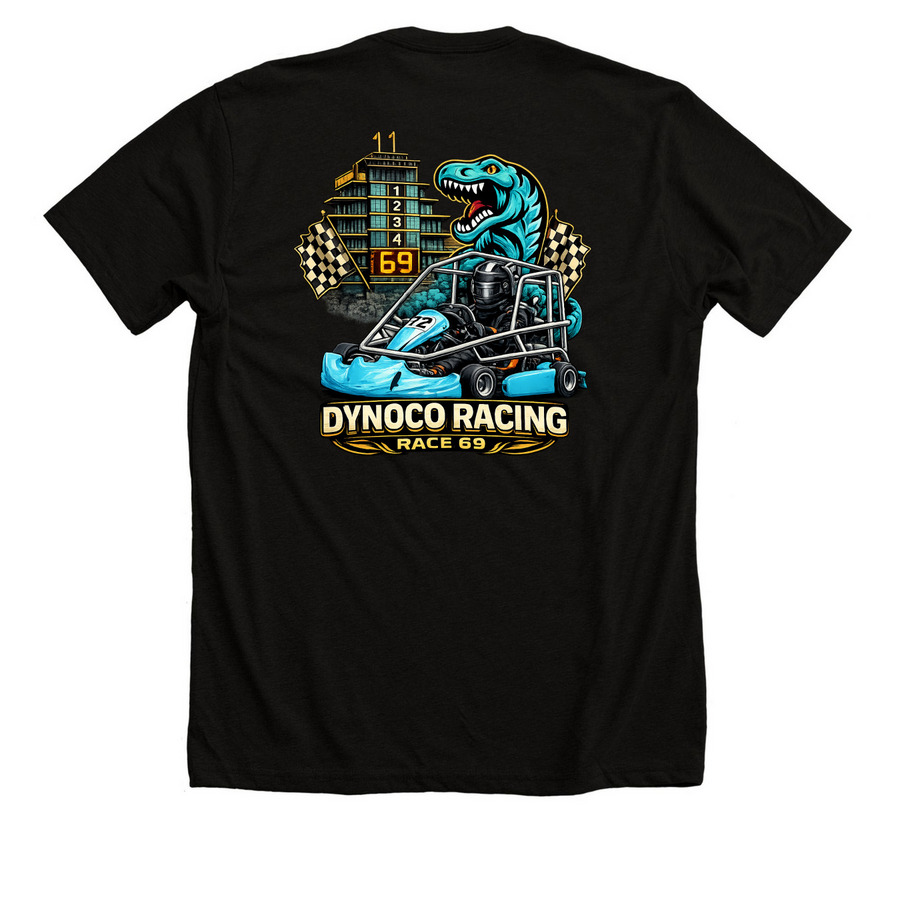 2025 Grand Prix - Dynoco Racing, a Solid Black Blend Premium Unisex Tee (back-view)