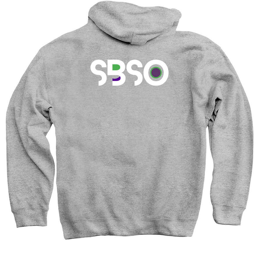 Heavy pullovers and zip-ups light logo, a Sport Grey Pullover Hoodie (back-view)