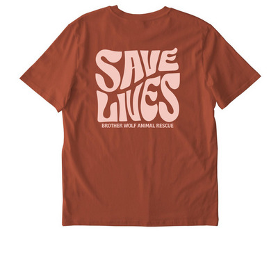 Save Lives! Brother Wolf Animal Rescue, a Heritage Brown Stanley/Stella Unisex Creator 2.0 Tee