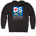 Official DS ACT Hoodies, a Black Heavyweight Zip Up Hoodie (back-view)