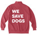 FCAR Swag to save some dogs!, a Crimson Comfort Colors Quarter Zip Pullover (back-view)