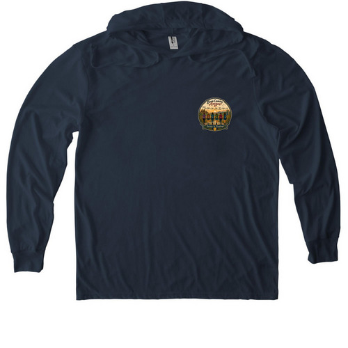 Camino Adventure (left chest)&nbsp;, a Rebel Blue Allmade Eco Triblend Hoodie Tee
