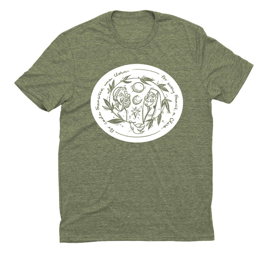 Clare & Francis Tee, a Olive You Green Allmade Eco Triblend Unisex Tee