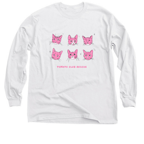 Tomato Cats Long Sleeve, a White Classic Long Sleeve Tee